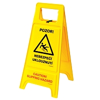 Výstražná tabule – Pozor! Nebezpečí uklouznutí/Caution! Slipping hazard